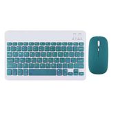 Schitec Bluetooth Klavye + 2,4 Ghz+Bluetooth Mouse Seti Type-C Şarjlı Yeşil