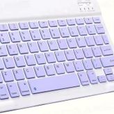 Schitec Kablosuz Klavye Ve Mouse Set Type-C Şarjlı Bluetooth 2.4G Bağlantlılı Mor