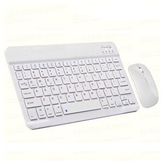ScHitec Schitec Bluetooth Klavye + 2,4 Ghz+bluetooth Mouse Seti Type-c Şarjlı Beyaz