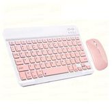 ScHitec Schitec Bluetooth Klavye + 2,4 Ghz+bluetooth Mouse Seti Type-c Şarjlı Pembe