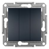 Schneider EPH2100171 Asfora 3 Circuits Switch Anthracite