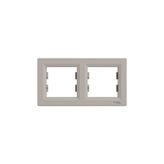 Schneider EPH5800269 Asfora Bronz 2'li Yatay Çerçeve