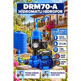 SCHUTZENGER DRM70-B Su Pompası Hidromatlı Hidrafor Paket Bakır Sargı 1q 33MT Dik Basar 2 Daire Basınçlı Su Atar 25L/DK Mavi