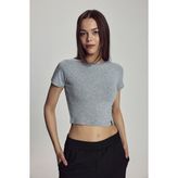 Scorp Lyra Kadın Crop Bambu Tişört Gri - Çok Renkli