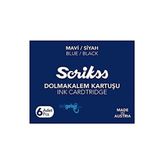 Scrikss Mavi Siyah Dolma Kalem Kartuşu