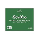 Scrikss Yeşil 6'lı Dolma Kalem Kartuşu