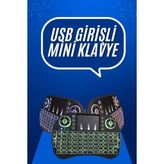 SDT Mini Klavye Gaming Pc Playstation Ledli Mouse Rgb Mouse Bluetooth USB