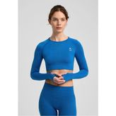 Seamless Spor Crop Long - Mavi