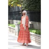 Seda Tiryaki Batik Elbise - Turuncu - 2