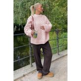 Seeh Pembe Triko Örme Kadın Kazak SH292