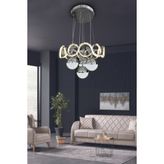 Sefa 4 Toplu Modern Sarkıt LED Avize - Krom - 2