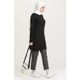 Sefamerve 6016-01 Siyah Kadın Tunik