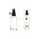 Şeffaf Cam Şişe 10ml Siyah Sprey Başlıklı
