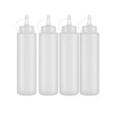 Şeffaf Plastik Sosluk Seti - 4 Adet, 700 Ml Kapasite