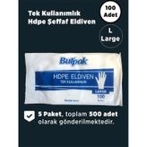 Şeffaf Poşet Eldiven Hdpe Large 5 Pk 100 Adet
