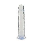 Şeffaf Realistik 21 cm boyunda Testissiz Dildo