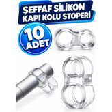 Şeffaf Silikon Kapı Kolu Stoperi Duvar Koruyucu 10 Adet