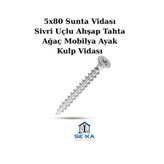 SEKA HAND TOOLS 5x80 Sunta Vidası-8 Cm Vida-50 Adet