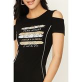 Select Moda Kadın Siyah Omuz Dekolteli Örme Bodycon Elbise - 34
