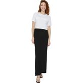 Select Moda Kadın Siyah Örme Maxi Etek