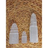 Selenit Taşı Üçlü Kule Set 6-10-15cm