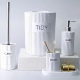Selım Dekor Grooved Banyo Setı Beyaz