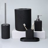 Selim Linen Banyo Seti Siyah