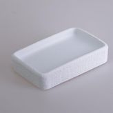 Selim Linen Beyaz Katı Sabunluk