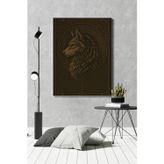 Selmıra İşlemeli Kurt Deseni Kanvas Tablo