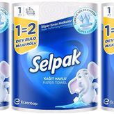 Selpak 3 Katlı Dev Rulo Havlu 3 Adet