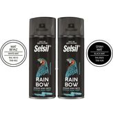 Selsil 2 x Sprey Boya Mat (Siyah & Beyaz) 400ML