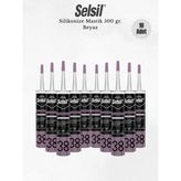Selsil Silikonize Beyaz Mastik 500 Gr. - 10 Adet