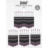 Selsil Silikonize Gri Mastik 500 Gr - 25 Adet