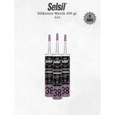 Selsil Silikonize Gri Mastik 500 Gr - 3 Adet