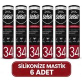 Selsil Silikonize Mastik 6 Adet