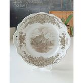 Seltmann Weiden Bavaria Nurantik Batı Alman Porselen Tepsi 26.5 cm - Antika Porselen - Yeşil