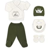 Sema Baby Yeşil Prens Lüks 5 Parça Hastane Çıkışı Zıbın Seti