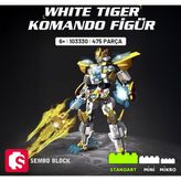 Sembo Block White Tiger Komando Figür Yapı Bloğu Seti