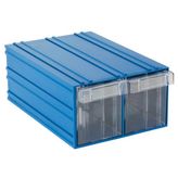 Sembol 501-2 Mavi Şeffaf Plastik Set Çekmeceli Kutu
