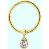 Sembol Gold Damla 14 Ayar Altın Halka Piercing