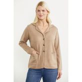 Sementa Oversize Cepli Triko Ceket - Bej - Dropsuz