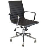 Sempre Krom Siyah Ofis Çalışma Koltuğu