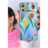 Senada Reeder S19 Max Pro Kılıf Şeffaf Silikon Baskılı Flowers