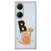 Senada Reeder S19 Max Pro S Edge ile Uyumlu Kılıf Desenli Baskılı Silikon Kedili B Harfi