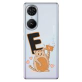 Senada Reeder S19 Max Pro S Edge ile Uyumlu Kılıf Desenli Baskılı Silikon Kedili E Harfi