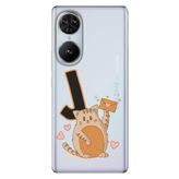 Senada Reeder S19 Max Pro S Edge ile Uyumlu Kılıf Desenli Baskılı Silikon Kedili J Harfi
