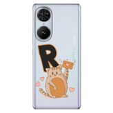Senada Reeder S19 Max Pro S Edge ile Uyumlu Kılıf Desenli Baskılı Silikon Kedili R Harfi