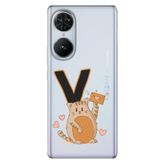 Senada Reeder S19 Max Pro S Edge ile Uyumlu Kılıf Desenli Baskılı Silikon Kedili V Harfi