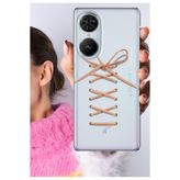 Senada Reeder S19 Max Pro S Edge ile Uyumlu Kılıf Şeffaf Silikon Baskılı Bağcık