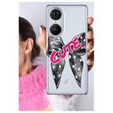 Senada Reeder S19 Max Pro S Edge ile Uyumlu Kılıf Şeffaf Silikon Baskılı Cute Kurdele